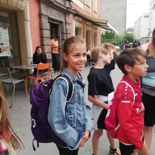 Innsbruck-Fahrt: am Weg zum Mittagessen