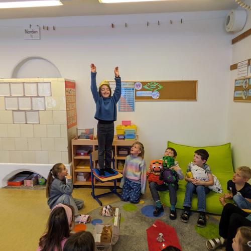 Das Geburtstagskind beim Dirigieren.