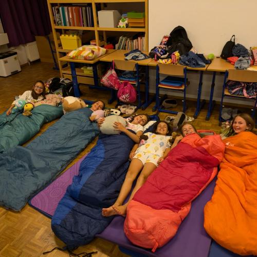 Das Schlaflager der Mädels