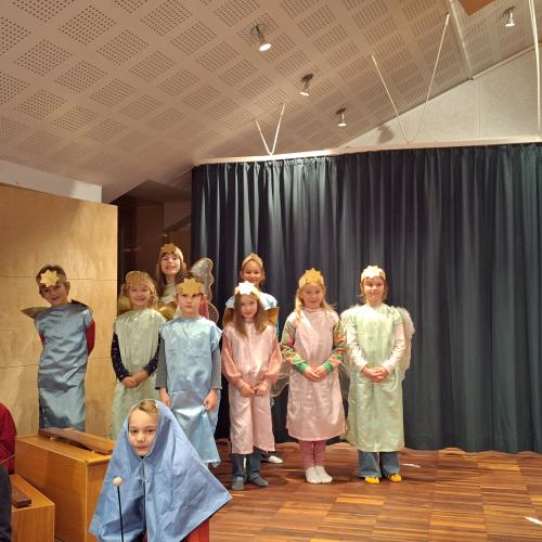 Probe für die Weihnachtsaufführung - Engel