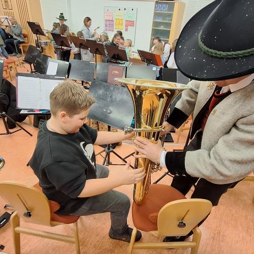 Besuch im Musikprobelokal