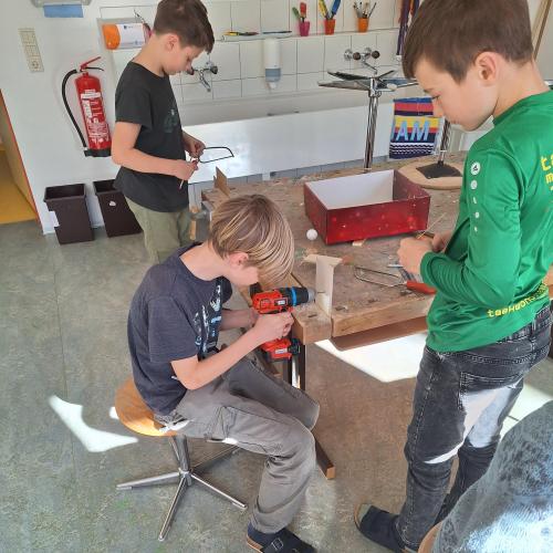 Schnappschuss aus dem Werkunterricht